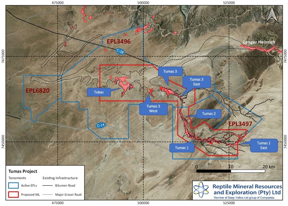 Tumas Project to Proceed to a DFS Following Successful PFS