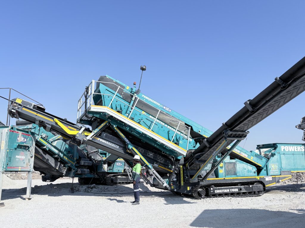 Jig (processing) plant crushing circuit at Uis in June 2025