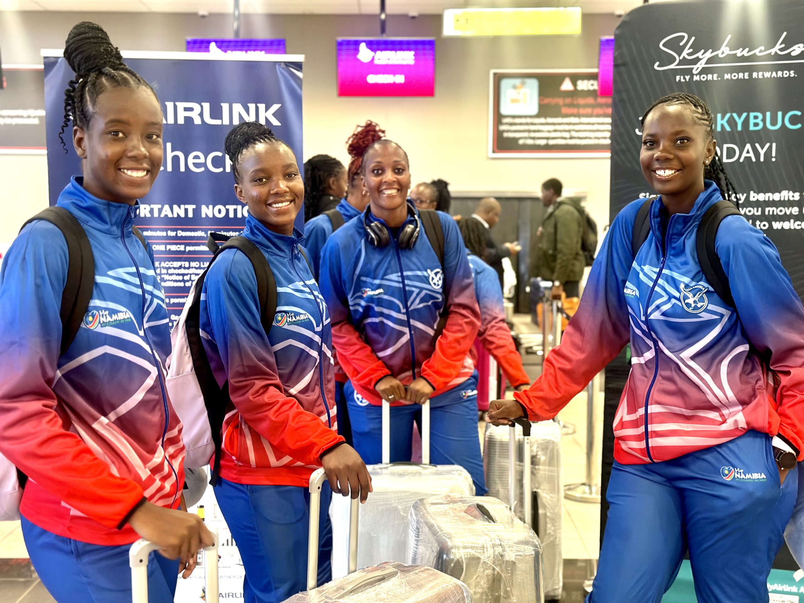 Namibian netball players in action