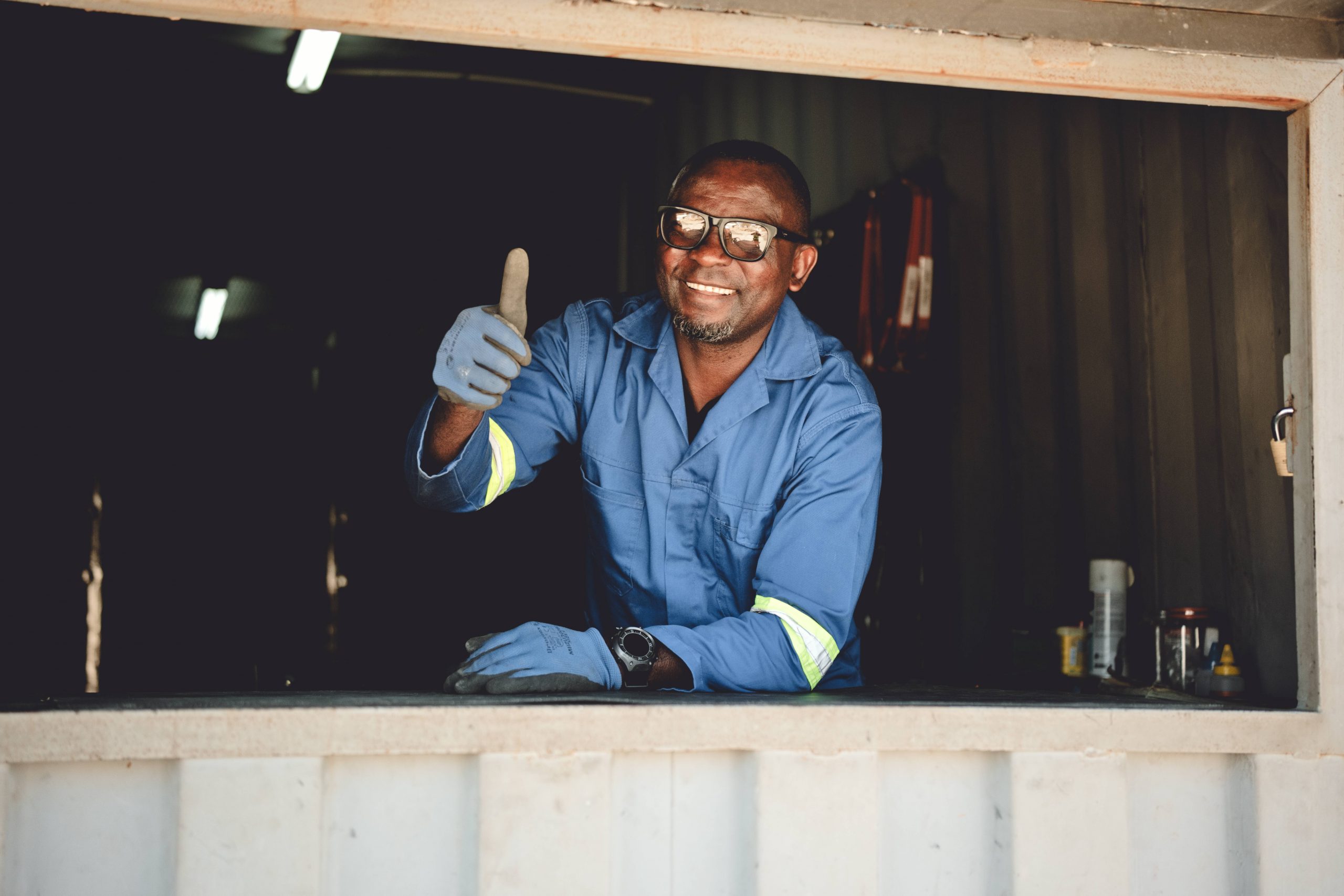 New Horizon Copper employee at Kombat Mine