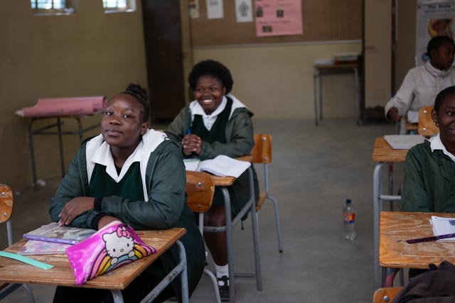 Learners at Kombat Combined School