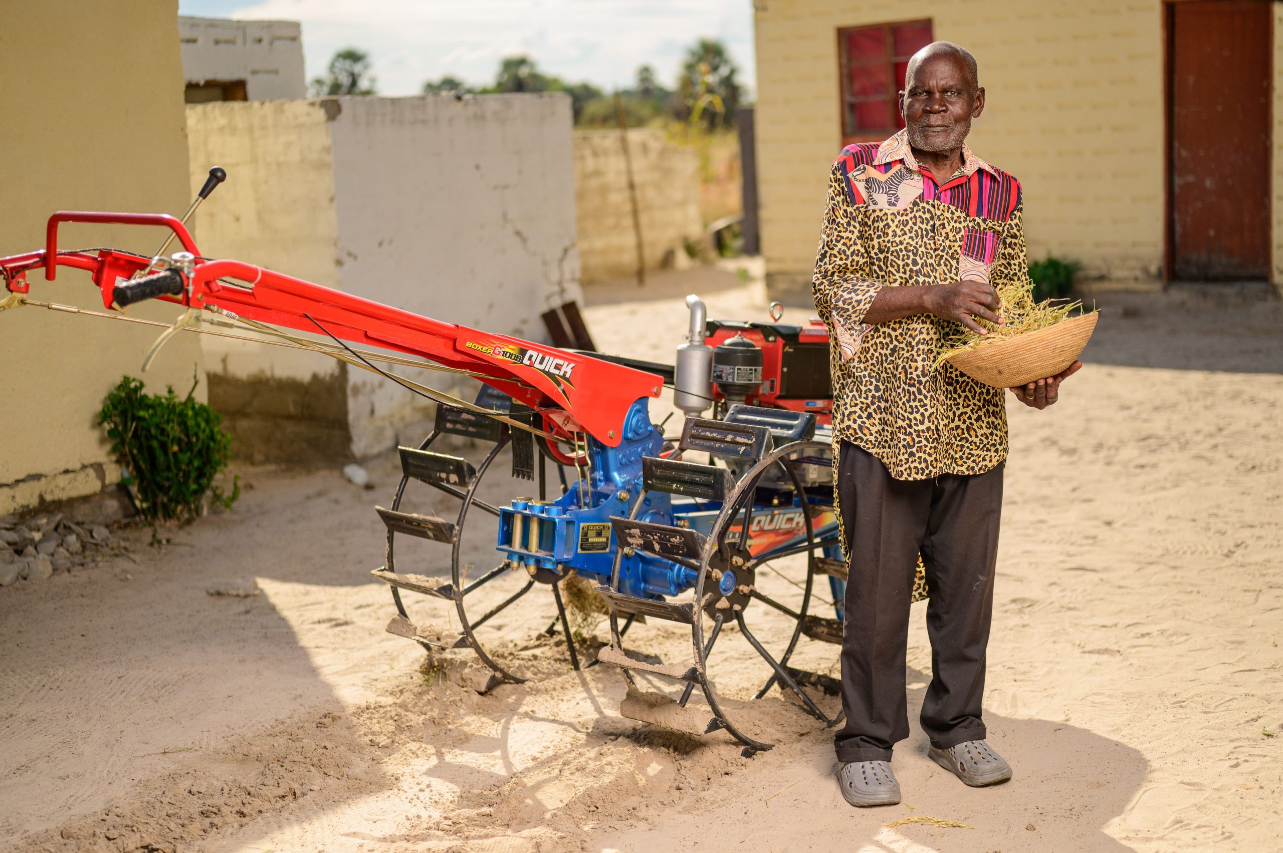Water pump and rice harvester sponsored by Debmarine Namibia